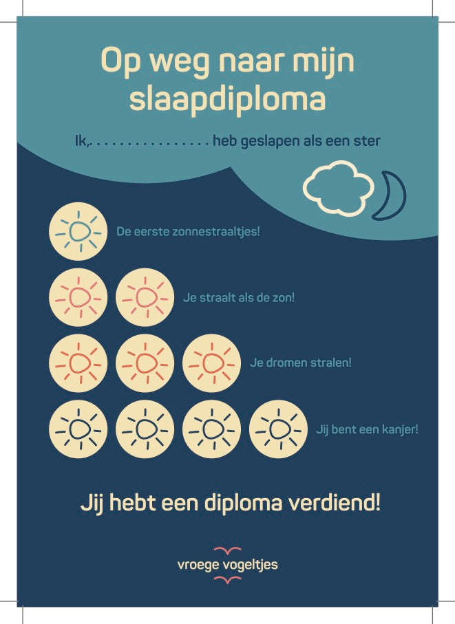 Beloningssysteem met slaapdiploma (digitaal)