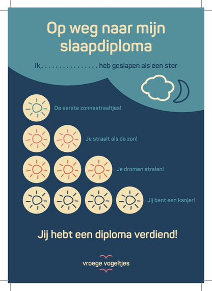 Beloningssysteem met slaapdiploma (digitaal)