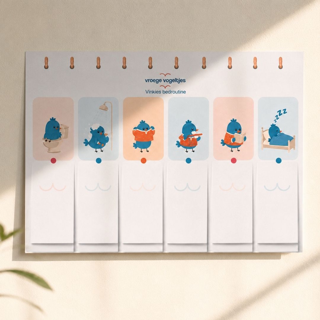 Vinkies visuele slaaproutine - Printbare routinekaart voor peuters